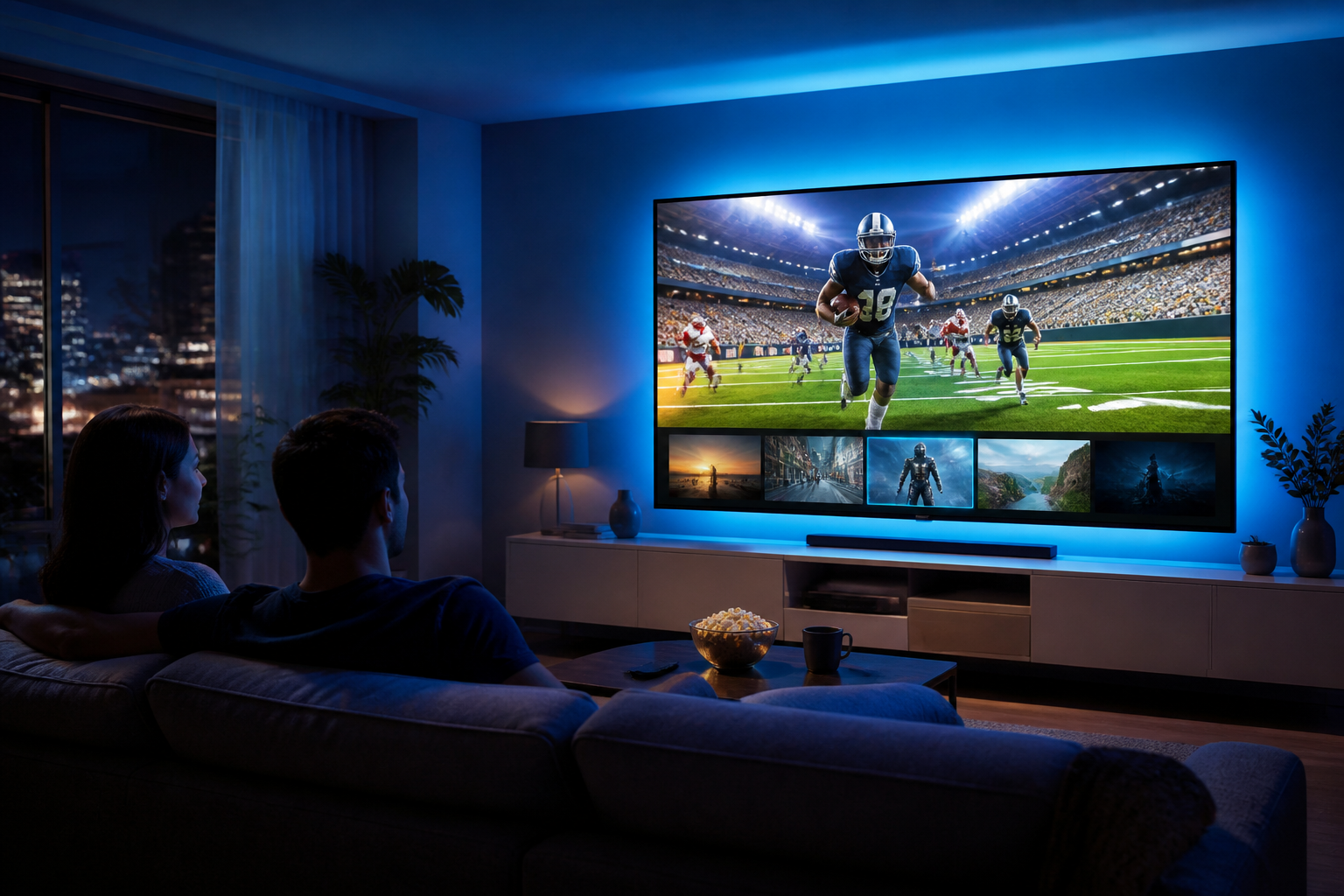 chillio iptv streaming in a USA living room